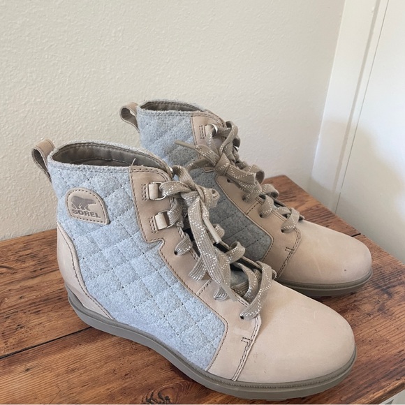 Sorel Women's Evie II Lace-Up Waterproof Wedge Booties - Picture 1 of 8